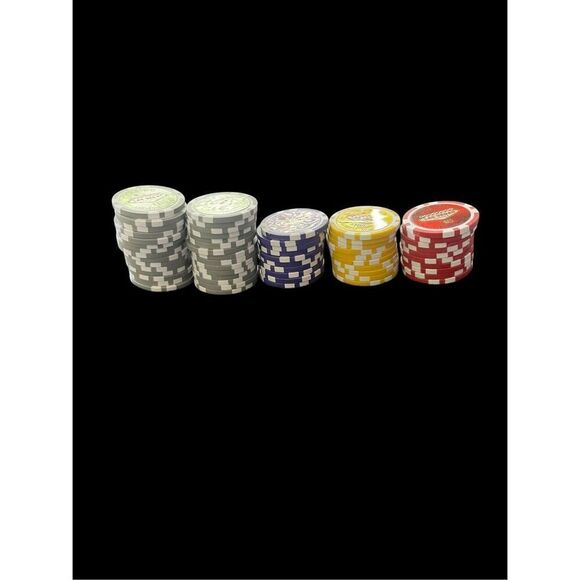 Las Vegas Casino Chips - Green 30, Purple 10, Red 10, Yellow 10 - Picture 8 of 13